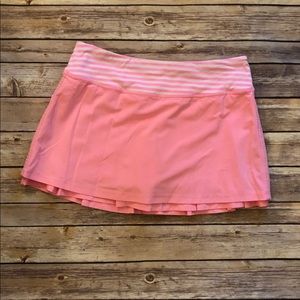 Lulu Lemon pink and white tennis skirt